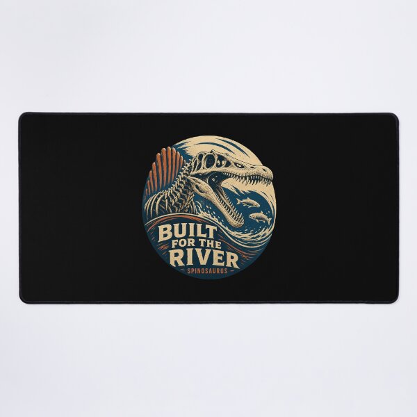 Item preview, Vintage Spinosaurus Skeleton River Hunter Illustration designed and sold by AMICO77.