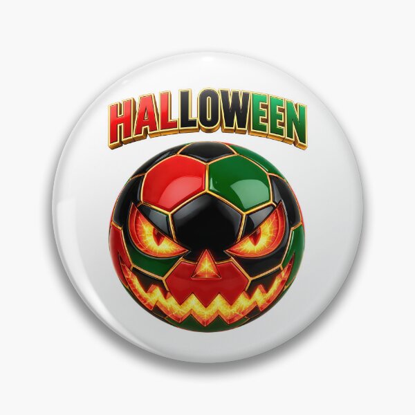 Item preview, Halloween Soccer Ball Jack O' Lantern | Spooky Football Pumpkin Design designed and sold by ArtSpark Studio.