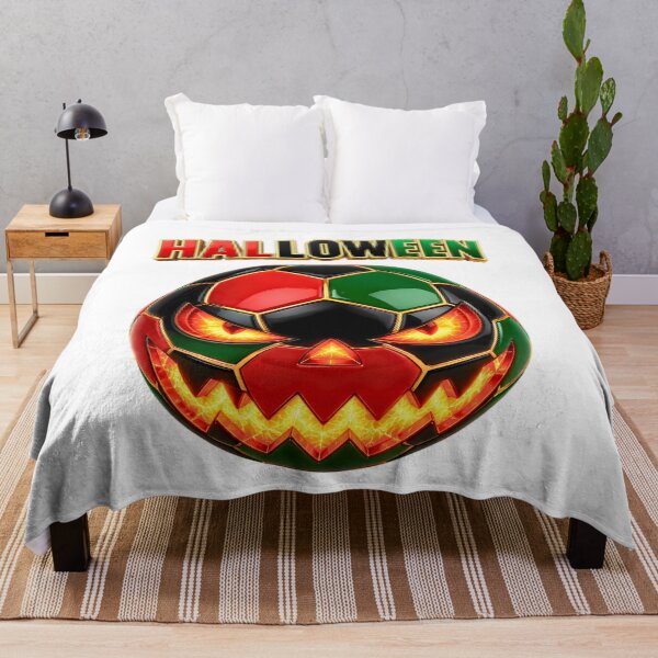 Item preview, Halloween Soccer Ball Jack O' Lantern | Spooky Football Pumpkin Design designed and sold by ArtSpark Studio.