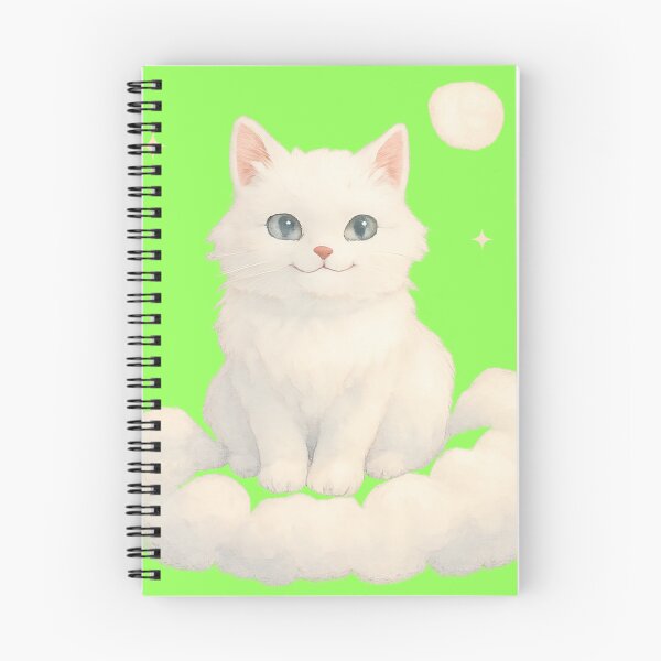 Item preview, Kawaii White Kitten on a Cloud ☁️?✨ | Cute Watercolor Style Illustration, Dreamy and Adorable Aesthetic Design designed and sold by Cat-astrophes.