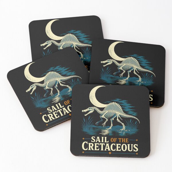 Item preview, Vintage Spinosaurus Skeleton River Hunter Illustration designed and sold by AMICO77.