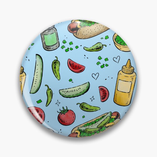 Item preview, Chicago Style Hot Dog - Blue designed and sold by PipermintPress.