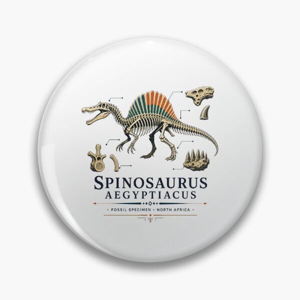 Item preview, Vintage Spinosaurus Skeleton River Hunter Illustration designed and sold by AMICO77.