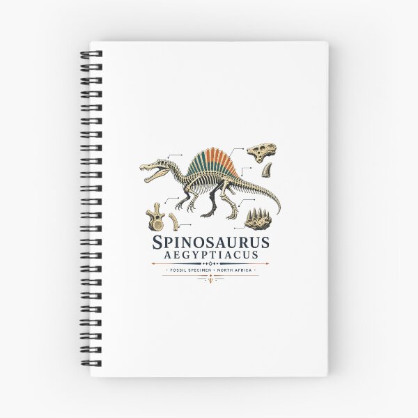 Item preview, Vintage Spinosaurus Skeleton River Hunter Illustration designed and sold by AMICO77.
