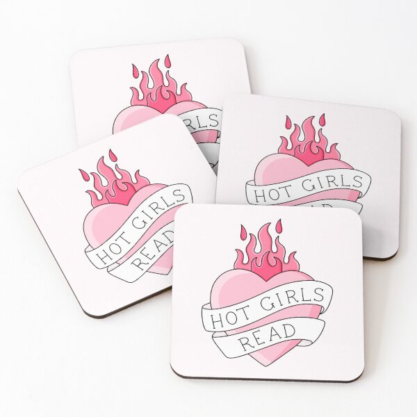 Item preview, Hot Girls Read Pink Heart designed and sold by ingardensdesign.