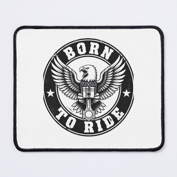 Item preview, Born To Ride Eagle Piston Biker Emblem designed and sold by VINTAGE BY LAMBERTINY .