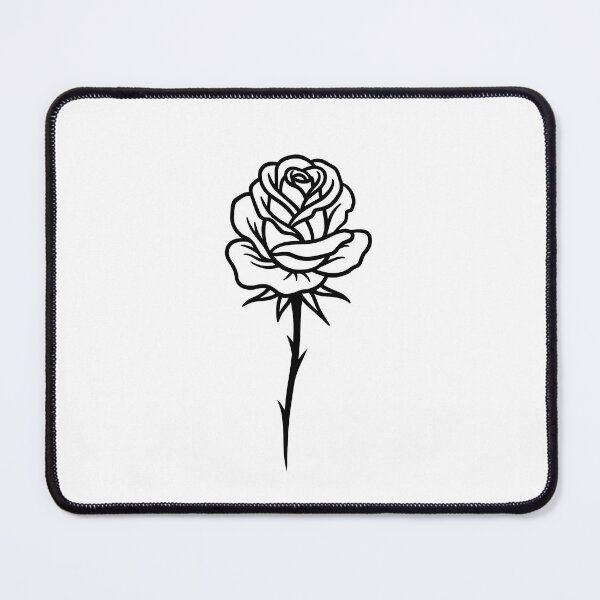 Item preview, Elegant Single Rose Botanical Illustration designed and sold by ArtPer-design.