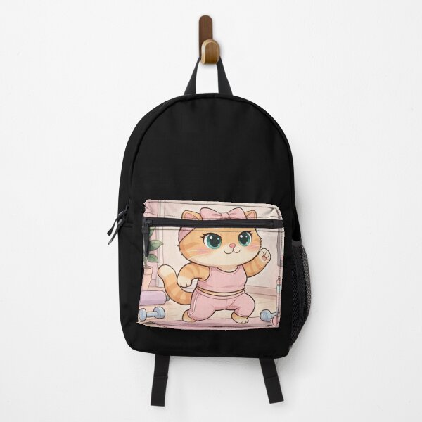 Item preview, Cute Fitness Cat Workout designed and sold by Luna's World - Moody Vibes Studio.