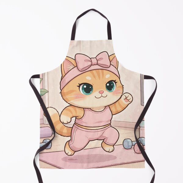 Item preview, Cute Fitness Cat Workout designed and sold by Luna's World - Moody Vibes Studio.