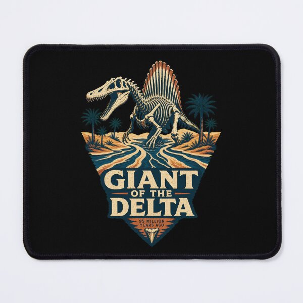 Item preview, Vintage Spinosaurus Skeleton River Hunter Illustration designed and sold by AMICO77.