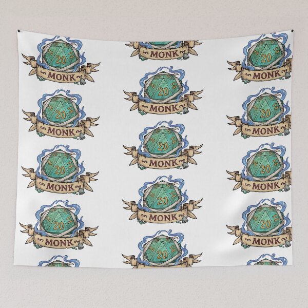 Item preview, Monk D20 Class Crest Sticker - Funny D&D Monk Dice Tabletop RPG Gift designed and sold by Dice_Goblin_Studio.