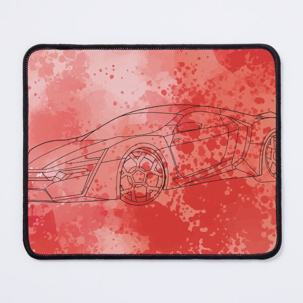 Item preview, Lykan HyperSport Supercar Red Watercolor Art designed and sold by V8Green.