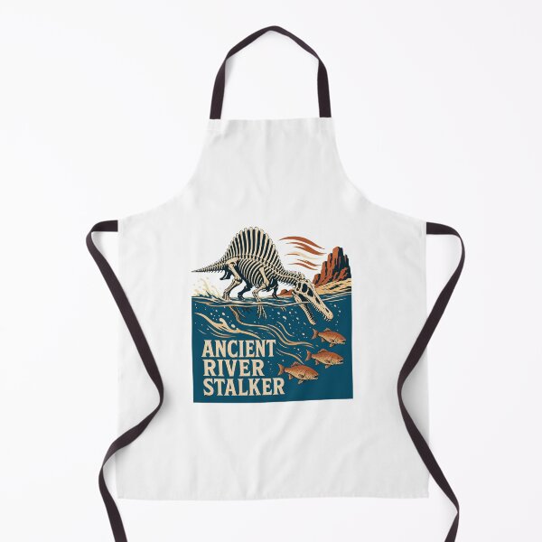 Item preview, Vintage Spinosaurus Skeleton River Hunter Illustration designed and sold by AMICO77.