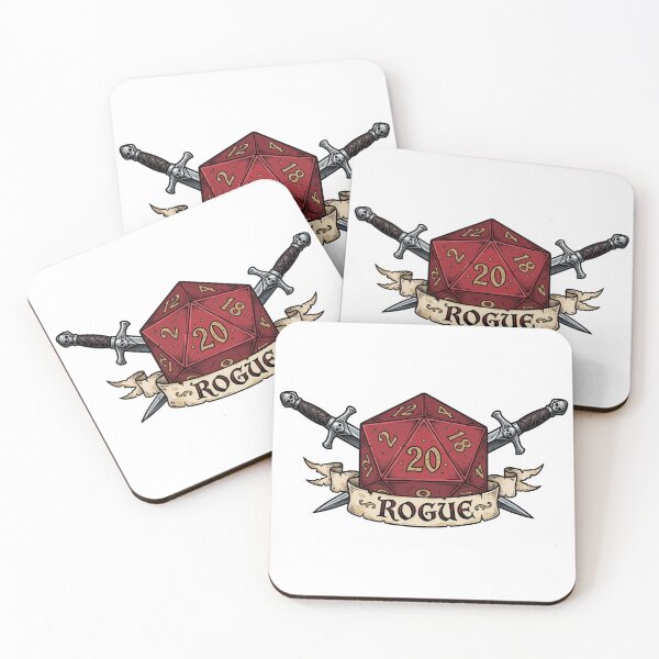 Item preview, Rogue D20 Class Crest Sticker - Funny D&D Rogue Dice Tabletop RPG Gift designed and sold by Dice_Goblin_Studio.