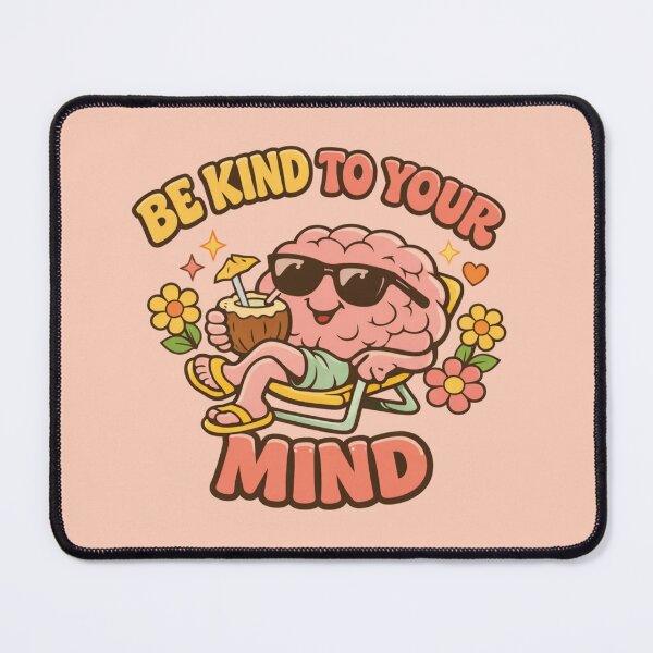 Item preview, Be Kind To Your Mind – Cute Retro Brain Design designed and sold by helenostore.