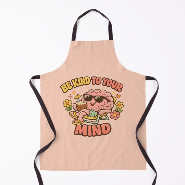 Item preview, Be Kind To Your Mind – Cute Retro Brain Design designed and sold by helenostore.
