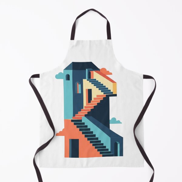 Item preview, Escher's Dream: Flat Impossible Staircase Geometric Illusion designed and sold by Dzblack.