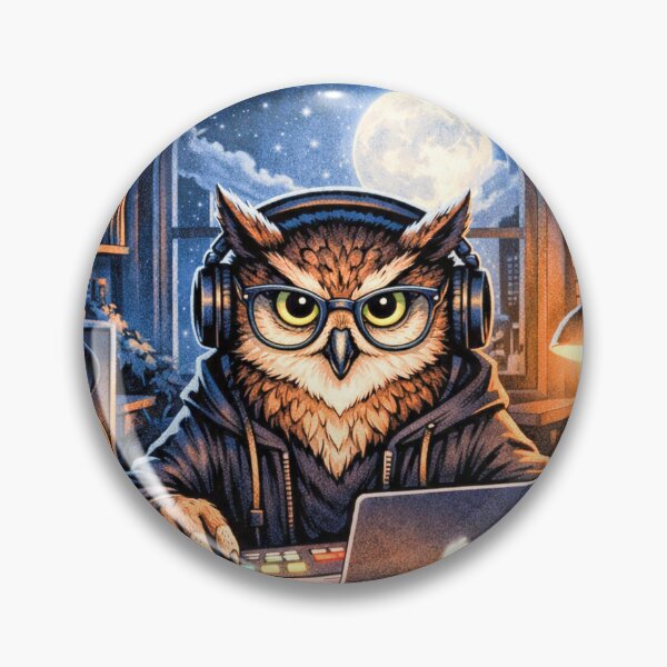 Artikelvorschau, Night Owl Producer – „Mitternachtsmixe, endlose Vibes“ entworfen und verkauft von DecibelDecor034.