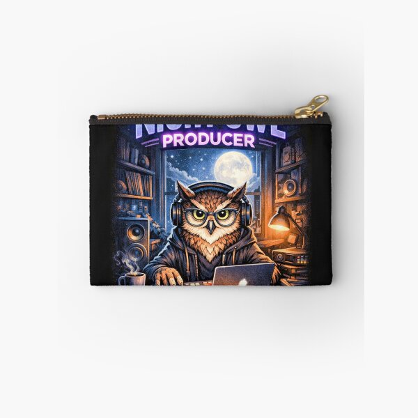 Item preview, Night Owl Producer – “Midnight Mixes, Endless Vibes” designed and sold by DecibelDecor034.