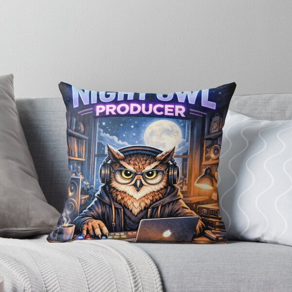Item preview, Night Owl Producer – “Midnight Mixes, Endless Vibes” designed and sold by DecibelDecor034.