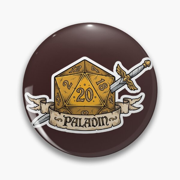 Item preview, Paladin D20 Class Crest Sticker - Funny D&D Paladin Dice Tabletop RPG Gift designed and sold by Dice_Goblin_Studio.