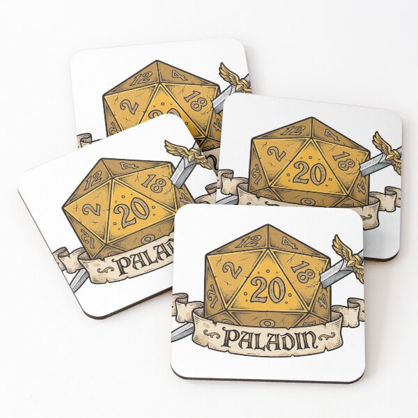 Aperçu de l'œuvre Sticker Blason de Classe Paladin D20 - Cadeau Drôle Dé JdR D&D RPG créée et vendue par Dice_Goblin_Studio.