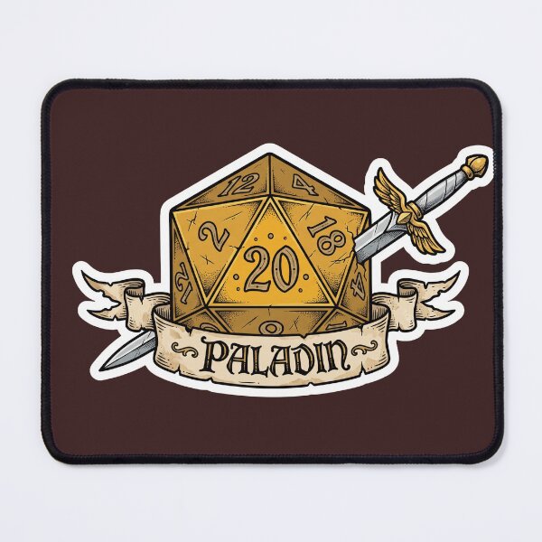 Artikelvorschau, Paladin D20 Klassenwappen Sticker - Lustiges D&D RPG Würfel Geschenk entworfen und verkauft von Dice_Goblin_Studio.