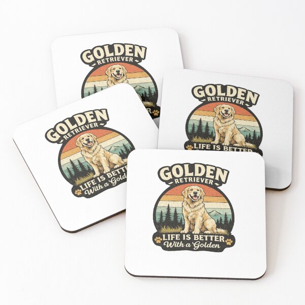 Item preview, Golden Retriever Vintage Sunset | Life Is Better With a Golden | Dog Lover Gift designed and sold by TeeVibeHaus.