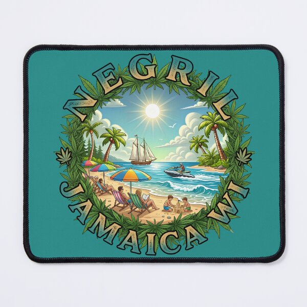 Item preview, Negril Jamaica WI Tropical Beach & Cannabis Border designed and sold by digitalbob60.