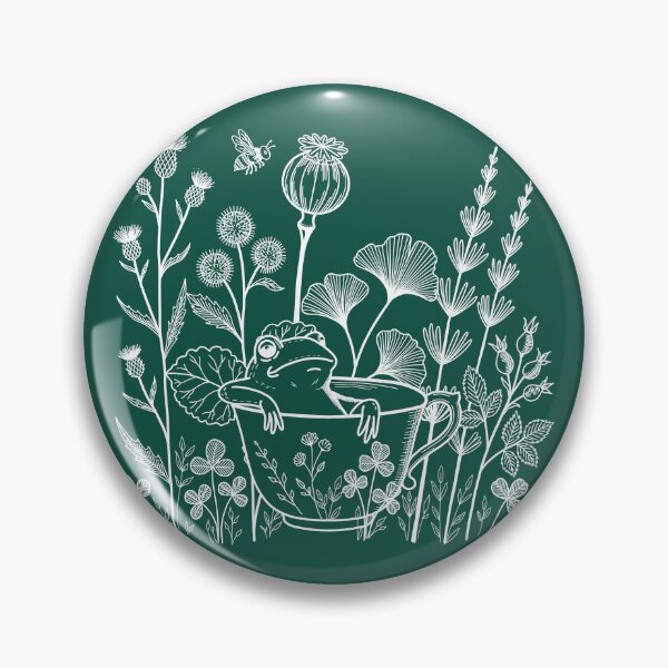 Item preview, Frog in a Teacup – Botanical Illustration designed and sold by RitaRuni1992.