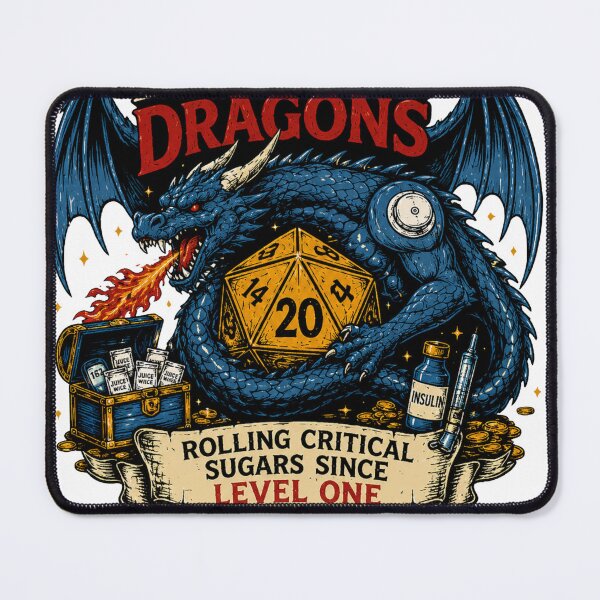 Item preview, Diabetics & Dragons: Rolling Critical Sugars designed and sold by BlindPete.