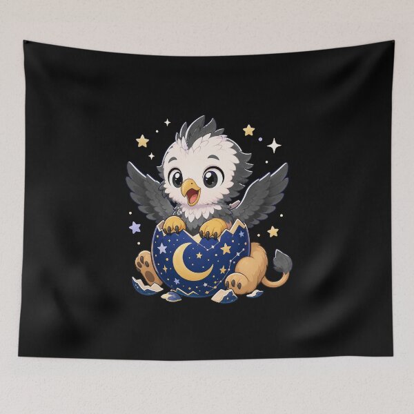 Item preview, Cute Kawaii Griffin Chibi Mythical Creature Illustration designed and sold by AMICO77.