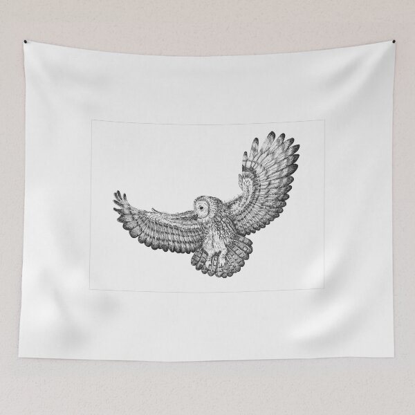 Item preview, Tawny Owl Ink Illustration  designed and sold by Magpie Prints.