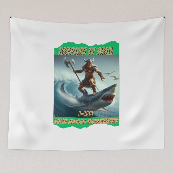 Item preview, Keep It Real on Long Island Express Surfing viking berserker designed and sold by VinlandFashion.