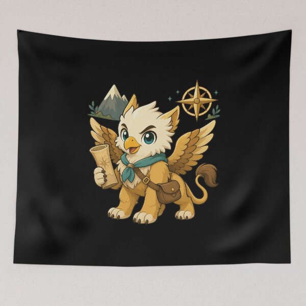 Item preview, Cute Kawaii Griffin Chibi Mythical Creature Illustration designed and sold by AMICO77.