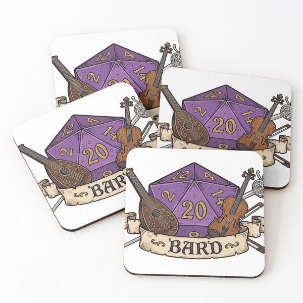 Aperçu de l'œuvre Sticker Blason de Classe Barde D20 - Cadeau Drôle Dé JdR D&D RPG créée et vendue par Dice_Goblin_Studio.
