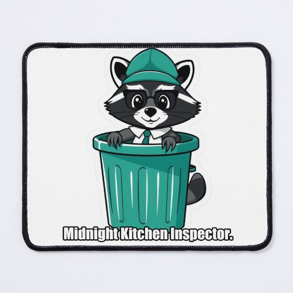 Item preview, Raccoon - Midnight Kitchen Inspector - Funny Raccoon Gift designed and sold by pawdrops.