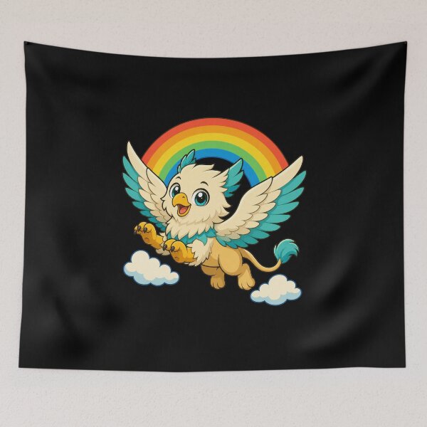 Item preview, Cute Kawaii Griffin Chibi Mythical Creature Illustration designed and sold by AMICO77.