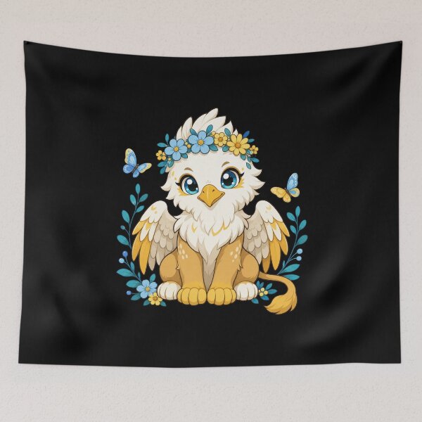 Item preview, Cute Kawaii Griffin Chibi Mythical Creature Illustration designed and sold by AMICO77.