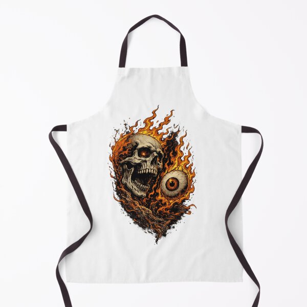 Item preview, Flaming Skull and Floating Eyeball designed and sold by afr-saad.