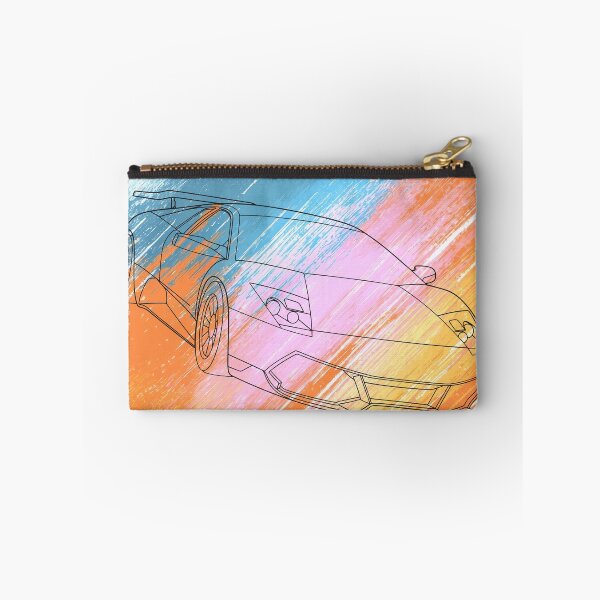 Item preview, Murcielago Artistic Contour Sketch on Abstract Brush Strokes designed and sold by V8Green.