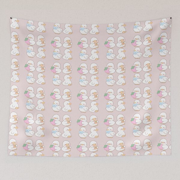 Item preview, Cute Kawaii Duck Strawberry Juice Ribbon Sticker Pack designed and sold by Art IN Pack.