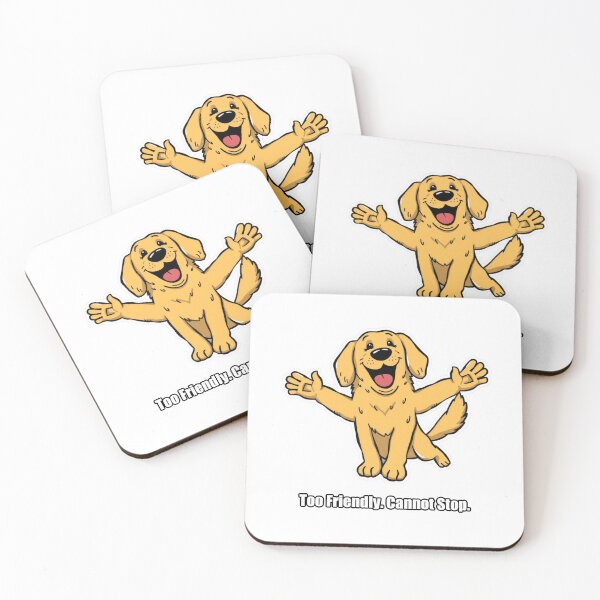 Item preview, Golden Retriever - Too Friendly Cannot Stop - Funny Dog Gift designed and sold by pawdrops.