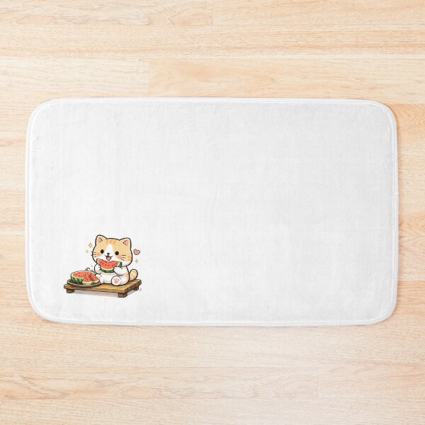 Item preview, Cute Watermelon Cat Kawaii Summer Fruit Ginger Kitty Illustration designed and sold by NoopnyangStudio.