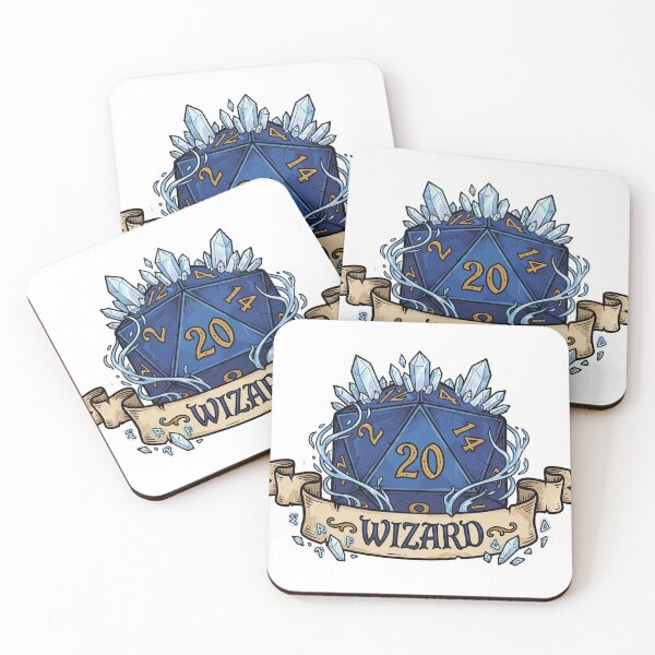 Item preview, Wizard D20 Class Crest Sticker - Funny D&D Wizard Dice Tabletop RPG Gift designed and sold by Dice_Goblin_Studio.
