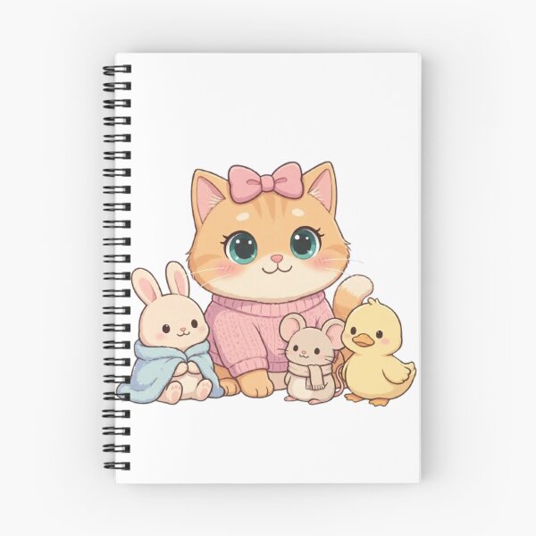 Item preview, Cute Cat With Little Friends designed and sold by Moody Vibes Studio.