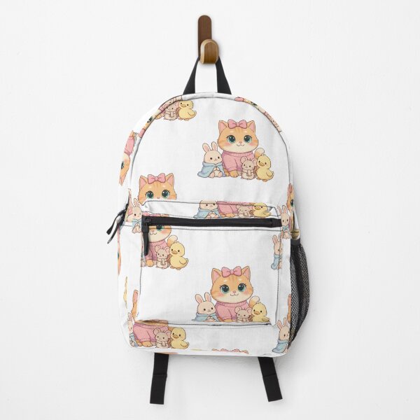 Item preview, Cute Cat With Little Friends designed and sold by Luna's World - Moody Vibes Studio.
