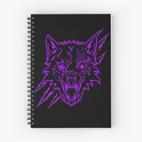 Item preview, Cyber Wolf Cyberpunk Neon Purple | Futuristic Sci-Fi Robotic Wolf Illustration designed and sold by Neon_Ronin.