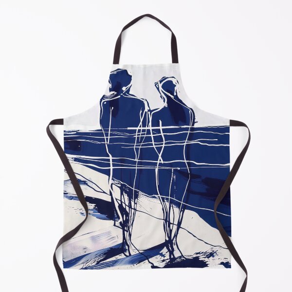 Item preview, Couple at the Beach - Blue Abstract Art designed and sold by shadow-bloom.