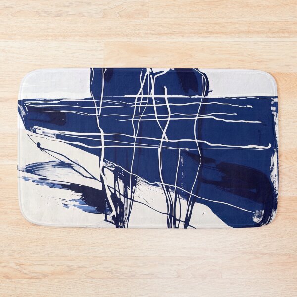 Item preview, Couple at the Beach - Blue Abstract Art designed and sold by shadow-bloom.